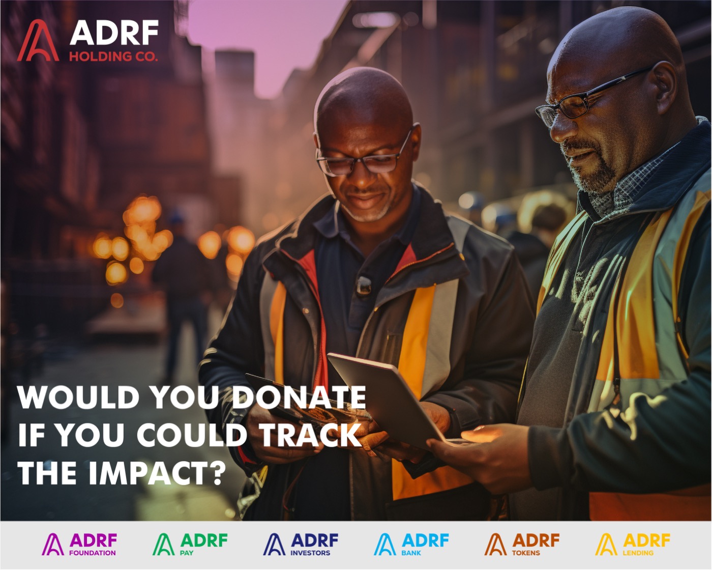ADRF social post: would you donate if you could track the impact?