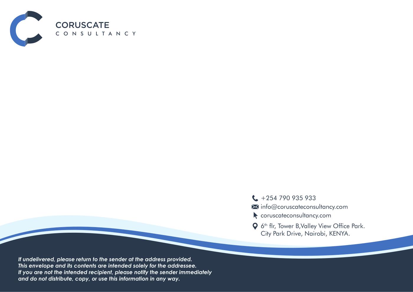 Coruscate branded envelope design