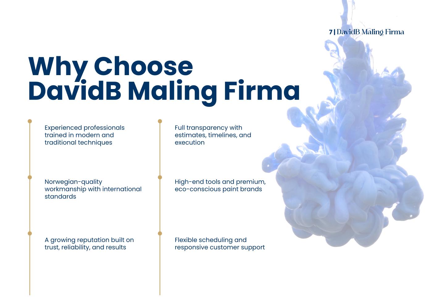 Company profile — Why Choose us spread