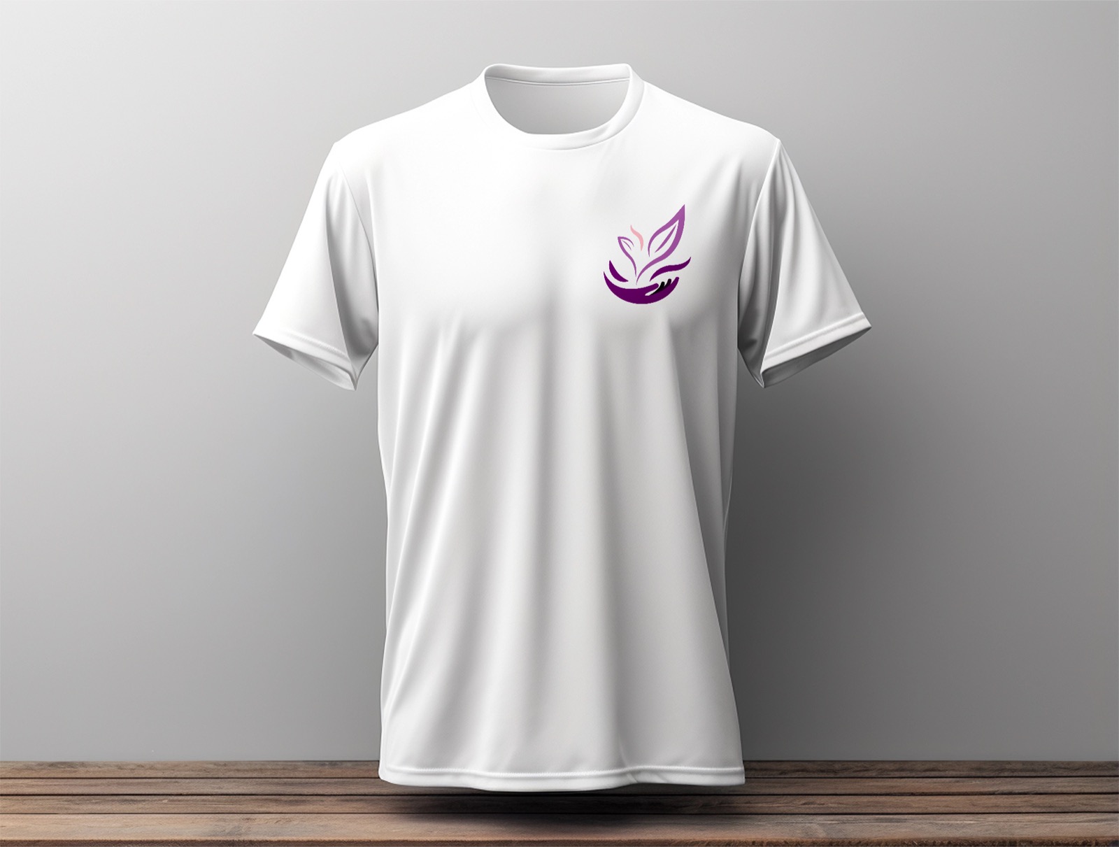 Branded t-shirt with the Sprout & Live emblem